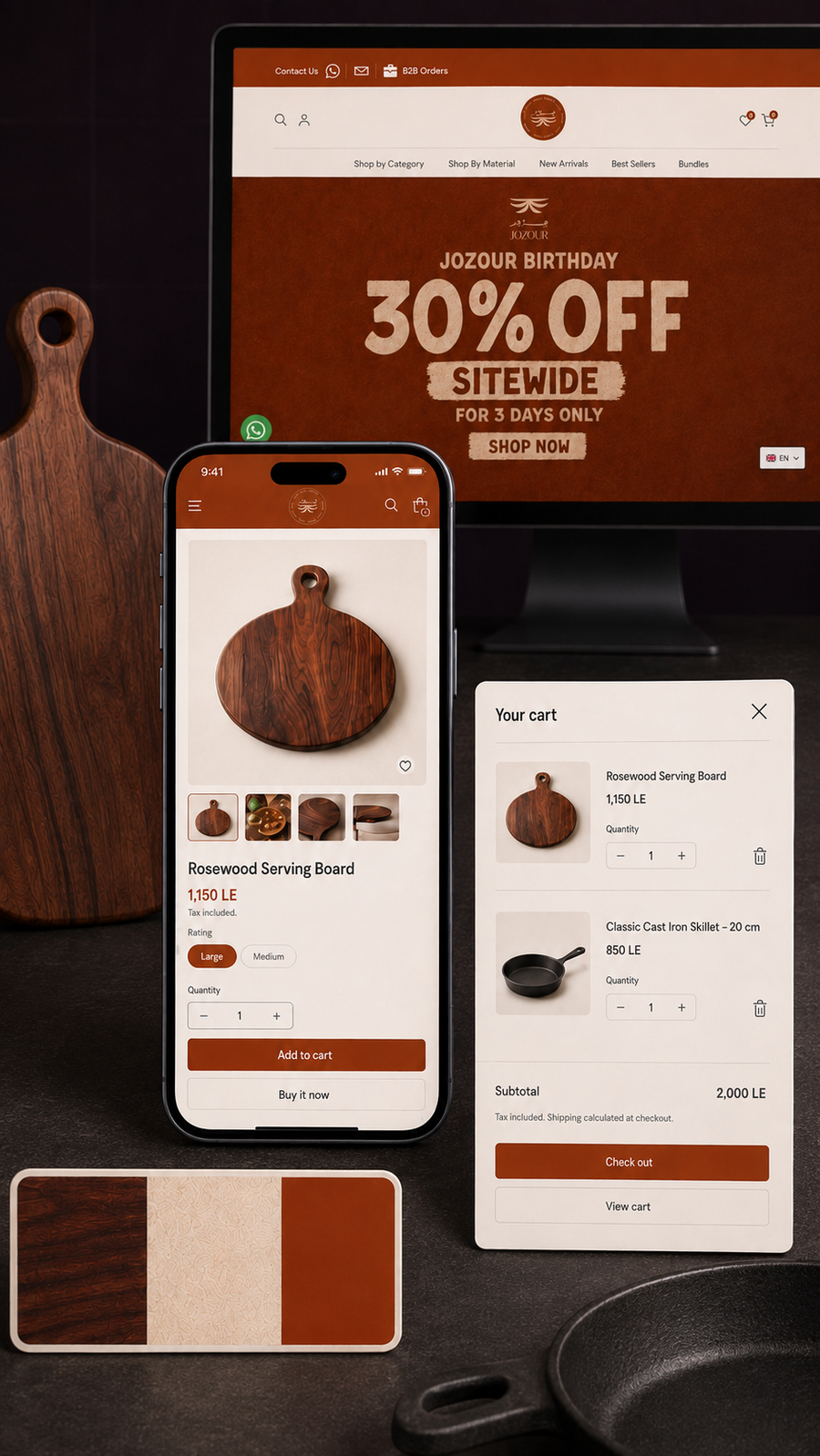 jozour mobile website designed by Brand Masters