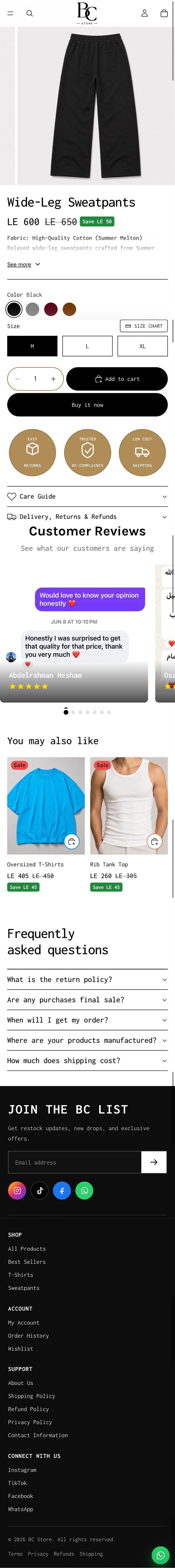 BC Store mobile website designed by Brand Masters