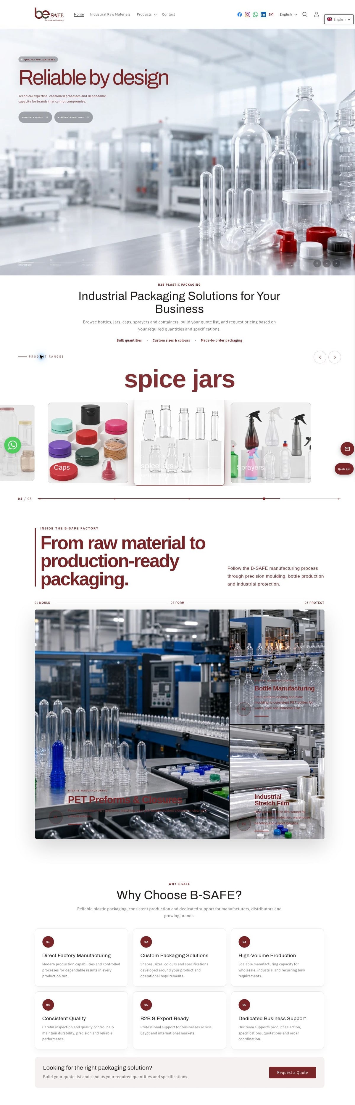 BE-SAFE desktop website designed by Brand Masters